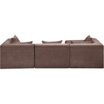 Stellar 114" Chenille Fabric Upholstered 4Pc. Modular Sectional in Brown