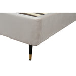 Crosby Velvet Upholstered King Bed in Greige
