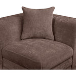 Stellar 114" Chenille Fabric Upholstered 4Pc. Modular Sectional in Brown