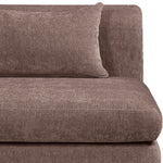 Stellar 114" Chenille Fabric Upholstered 4Pc. Modular Sectional in Brown