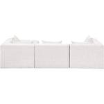 Stellar 114" Chenille Fabric Upholstered 4Pc. Modular Sectional in Cream