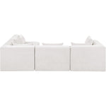 Stellar 114" Chenille Fabric Upholstered 4Pc. Modular Sectional in Cream