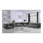 Michelle Velvet Upholstered Chair in Grey