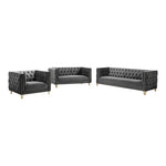 Michelle Velvet Upholstered Chair in Grey
