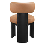Atelier Vegan Leather Upholstered Dining Chair in Cognac