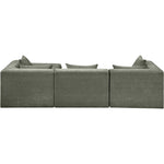 Stellar 114" Chenille Fabric Upholstered 4Pc. Modular Sectional in Green
