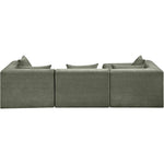 Stellar 114" Chenille Fabric Upholstered 4Pc. Modular Sectional in Green