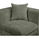 Stellar 114" Chenille Fabric Upholstered 4Pc. Modular Sectional in Green