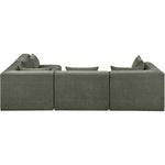 Stellar 114" Chenille Fabric Upholstered 4Pc. Modular Sectional in Green