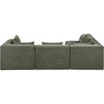 Stellar 114" Chenille Fabric Upholstered 4Pc. Modular Sectional in Green