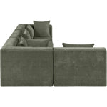 Stellar 114" Chenille Fabric Upholstered 4Pc. Modular Sectional in Green