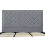 Crosby Velvet Upholstered King Bed in Gray