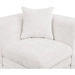Stellar 114" Chenille Fabric Upholstered 5Pc. Modular Sectional in Cream