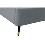 Crosby Velvet Upholstered King Bed in Gray