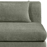 Stellar 114" Chenille Fabric Upholstered 5Pc. Modular Sectional in Green
