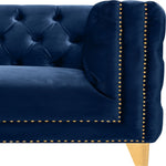 Michelle Velvet Upholstered Chair in Navy