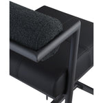 Stryker Boucle Fabric And Vegan Leather Upholstered Bar Stool in Black