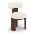 Atelier Vegan Leather Upholstered Dining Chair in Cream