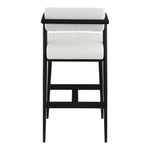 Stryker Boucle Fabric And Vegan Leather Upholstered Bar Stool in Cream