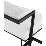 Stryker Boucle Fabric And Vegan Leather Upholstered Bar Stool in Cream