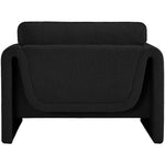 Stylus Boucle Fabric Upholstered Chair in Black