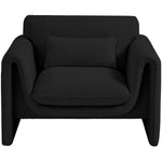 Stylus Boucle Fabric Upholstered Chair in Black