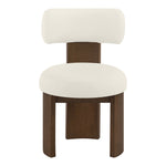 Atelier Vegan Leather Upholstered Dining Chair in Cream