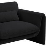 Stylus Boucle Fabric Upholstered Chair in Black
