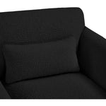 Stylus Boucle Fabric Upholstered Chair in Black