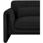 Stylus Boucle Fabric Upholstered Chair in Black