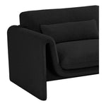 Stylus Boucle Fabric Upholstered Chair in Black