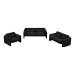 Stylus Boucle Fabric Upholstered Chair in Black