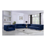Michelle Velvet Upholstered Chair in Navy