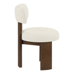Atelier Vegan Leather Upholstered Dining Chair in Cream