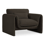 Stylus Boucle Fabric Upholstered Chair in Brown