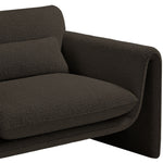 Stylus Boucle Fabric Upholstered Chair in Brown