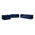Michelle Velvet Upholstered Chair in Navy
