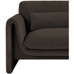 Stylus Boucle Fabric Upholstered Chair in Brown