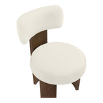 Atelier Vegan Leather Upholstered Dining Chair in Cream