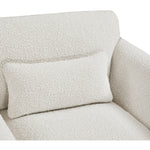 Stylus Boucle Fabric Upholstered Chair in Cream
