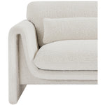 Stylus Boucle Fabric Upholstered Chair in Cream
