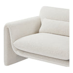Stylus Boucle Fabric Upholstered Chair in Cream