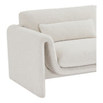 Stylus Boucle Fabric Upholstered Chair in Cream