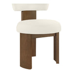 Atelier Vegan Leather Upholstered Dining Chair in Cream