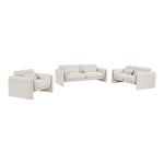 Stylus Boucle Fabric Upholstered Chair in Cream