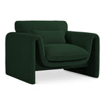 Stylus Boucle Fabric Upholstered Chair in Green