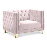 Michelle Velvet Upholstered Chair in Pink