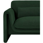 Stylus Boucle Fabric Upholstered Chair in Green