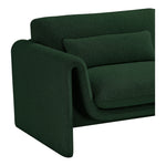 Stylus Boucle Fabric Upholstered Chair in Green