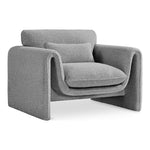 Stylus Boucle Fabric Upholstered Chair in Grey